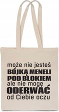 EKO TORBA Bawełna ecru prezent WALENTYNKI śmieszny nadruk ODERWAĆ TT_459