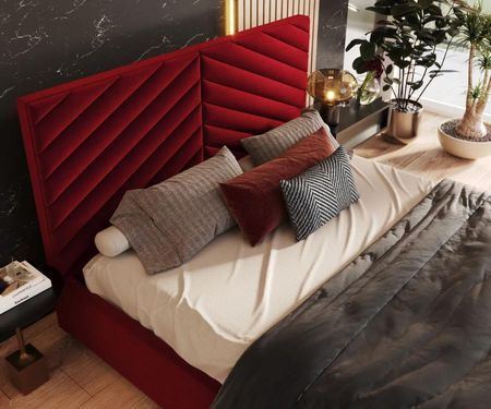 Fdm Łóżko Tapicerowane Elegante Rama Stelaż 160X200 Paris Violet - zdjęcie 2