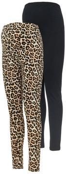 mamalicious Legginsy ciążowe MLSANNIE 2-pack black - Damska - r. L