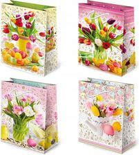 Paw Torebki Ozdobne 10szt. T 4L Set W2 Wielkanoc Kwiaty 16x24x7,5cm