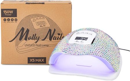 Allepaznokcie Lampa Do Paznokci Led/Uv Moly Nails X5 Max Do Lakierów Hybrydowych Żeli I Akrylożeli 150W