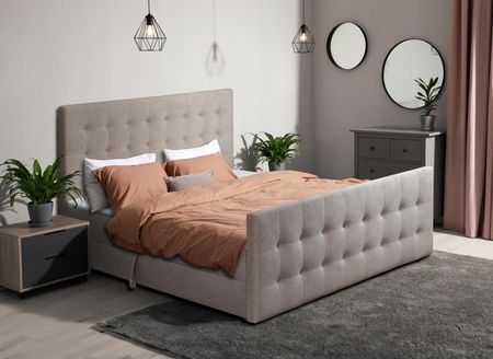 Sjamex Łóżko Kontynentalne Cesarz 160X200 Cm Tapicerowane Dwuosobowe Małżeńskie