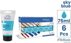 Zdjęcie Bebasic Farba Akrylowa Jasny Niebieski 75Ml 6Szt - Nekla