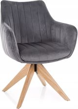 Zdjęcie Signal Krzesło Azalia D Velvet Dąb Stelaż Szary 14 (AZALIADVDSZ) - Szczawnica