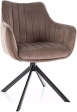 Zdjęcie Signal Meble Krzesło Azalia Velvet Cappuccino Czarny Mat (AZALIAVCCA) - Siemiatycze