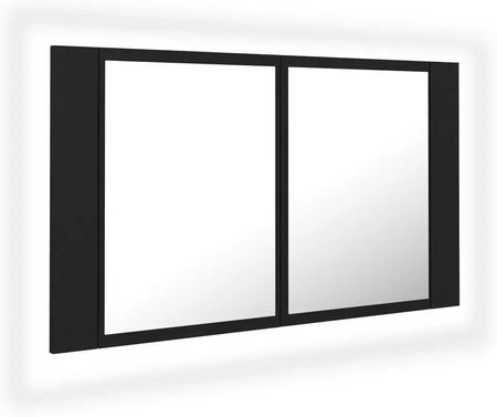 Zakito Szafka Z Lustrem Led 80X12X45Cm Czarna (Z804965)