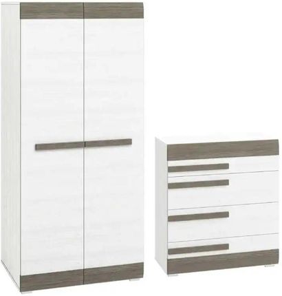 Ml Meble Zestaw Szafa + Komoda Blanco (BLANCO01+BLANCO08)
