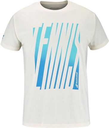 Koszulka męska Babolat  Exercise Message Tee Men Cannoli Cream XL