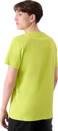 KOSZULKA MĘSKA BAWEŁNIANA T-SHIRT MĘSKI SPORTOWY Z NADRUKIEM 4F M2106 - zdjęcie 2