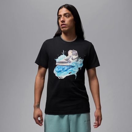 Męski T-shirt z krótkim rękawem Jordan Flight Essentials AJ1 - Czerń