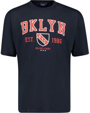 T-shirt granatowy z nadrukiem ADAMO BROOKLYN