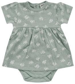 JACKY Body z sukienką MAGIC GIRL (GOTS) khaki/nadruk na całej powierzchni - Dziewczynka - r. 80