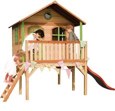 Zdjęcie Axi Sophie Drewniany Domek Dla Dzieci Z Czerwona Zjezdzalnia - Piotrków Kujawski