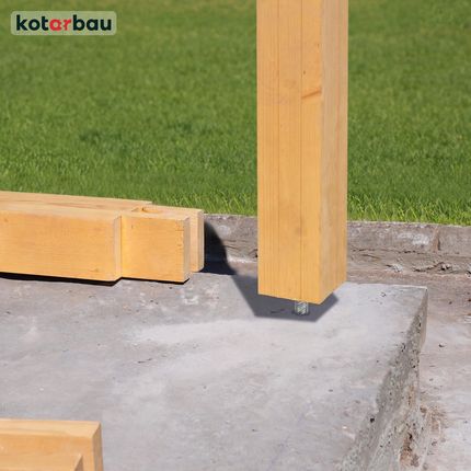 Kotarbau 4X Podstawa Kotwa Wspornik Słupa 80X80X200 Pręt Do Wmurowania Stalowa Ocynk - zdjęcie 3