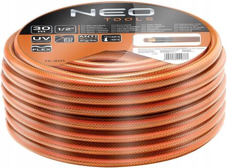 Neo Tools Wąż Ogrodowy Mocny 30m 1/2