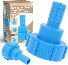 Trcr Złącze Ibc S60X6 Mauzer Redukcja Adapter Zbiornika Obrotowy Wtyk Węża 1''