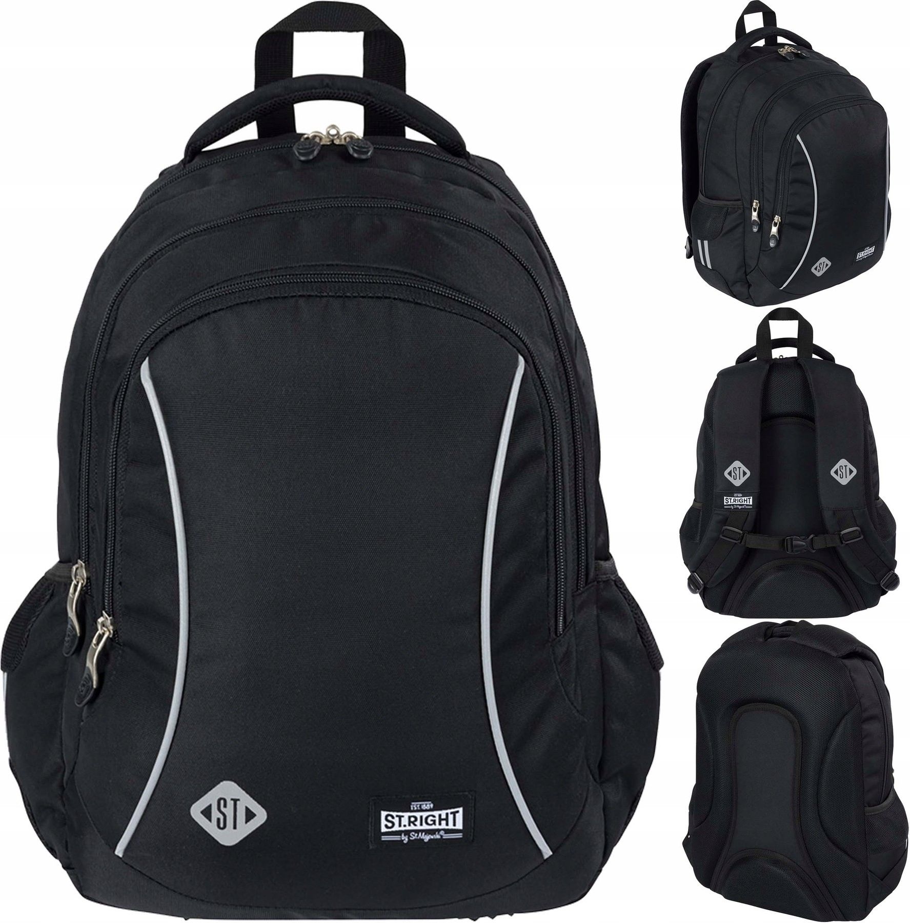 Zdjęcie St.Majewski Plecak 3-Komorowy Black Vintage - Kałuszyn