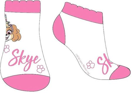 Skarpetki do kostki stopki dla dziewczynki Skye Psi Patrol Białe