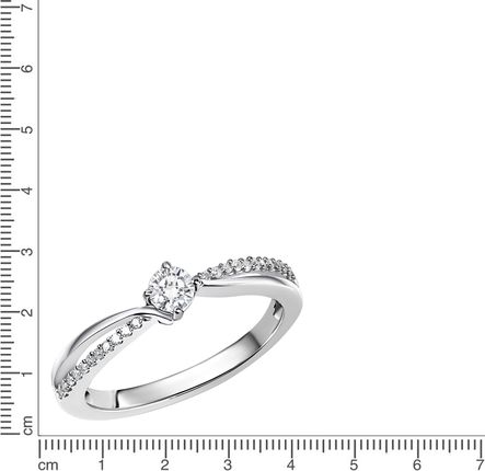 Diamonds by Ellen K. Pierścionek złoty 585 z 25 diamentami o łącznej masie 0,25ct. - zdjęcie 2