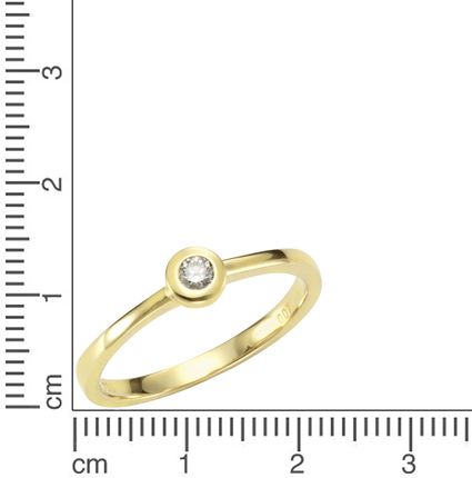 Pierścionek Orolino złoto 585 z diamentem o szlifie brylantowym 0.07ct. - zdjęcie 2