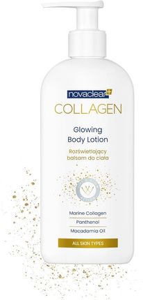 Rozświetlający balsam do ciała z drobinkami Novaclear Collagen