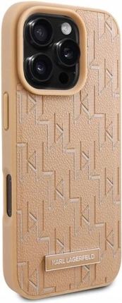 Karl Lagerfeld Etui Hot Stamp Magsafe Do Iphone 16 Pro Max Beżowe - zdjęcie 4