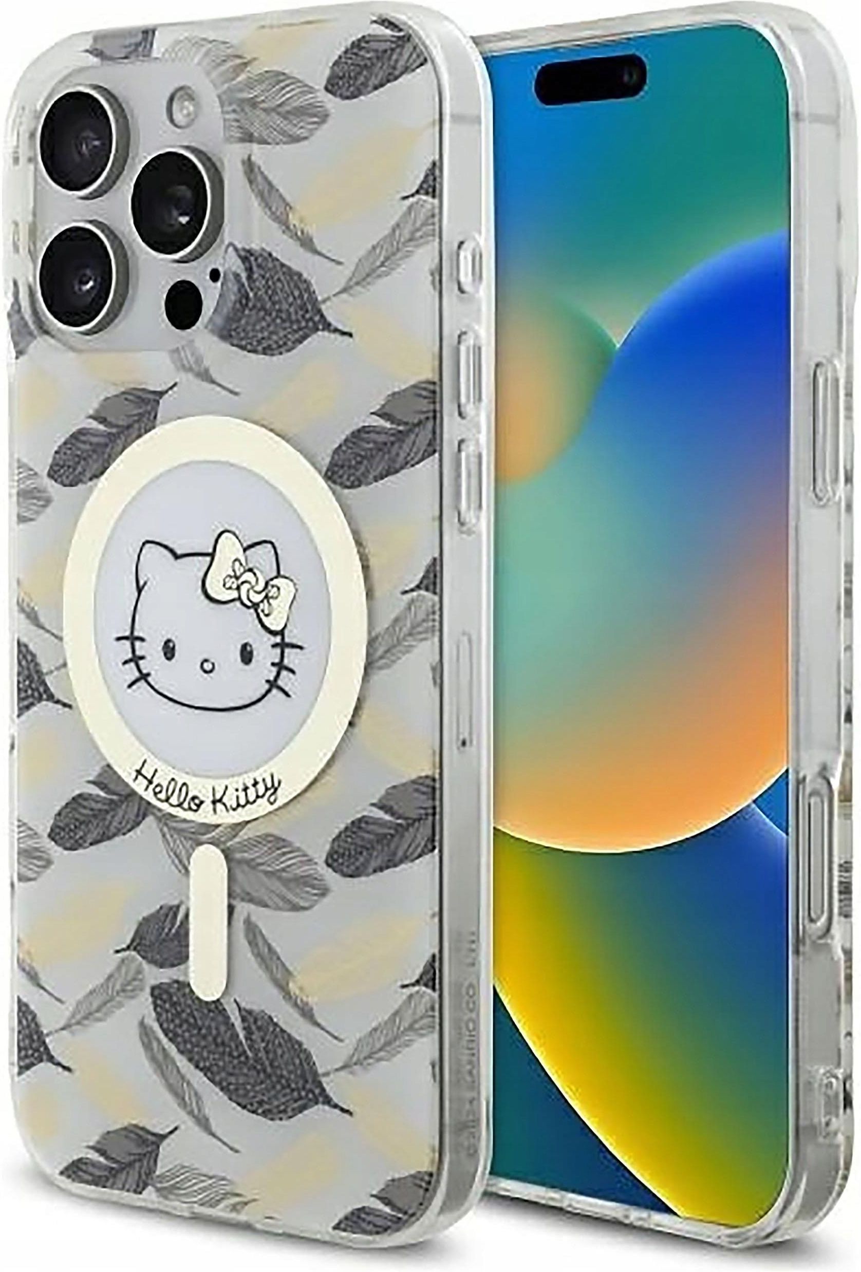 Etui Hello Kitty Iml Golden Leaves Magsafe Do Iphone 16 Pro Max Białe ...