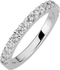 Pierścionek Lyomi 585/- białe złoto 16 synth. Śr. 0,70ct.