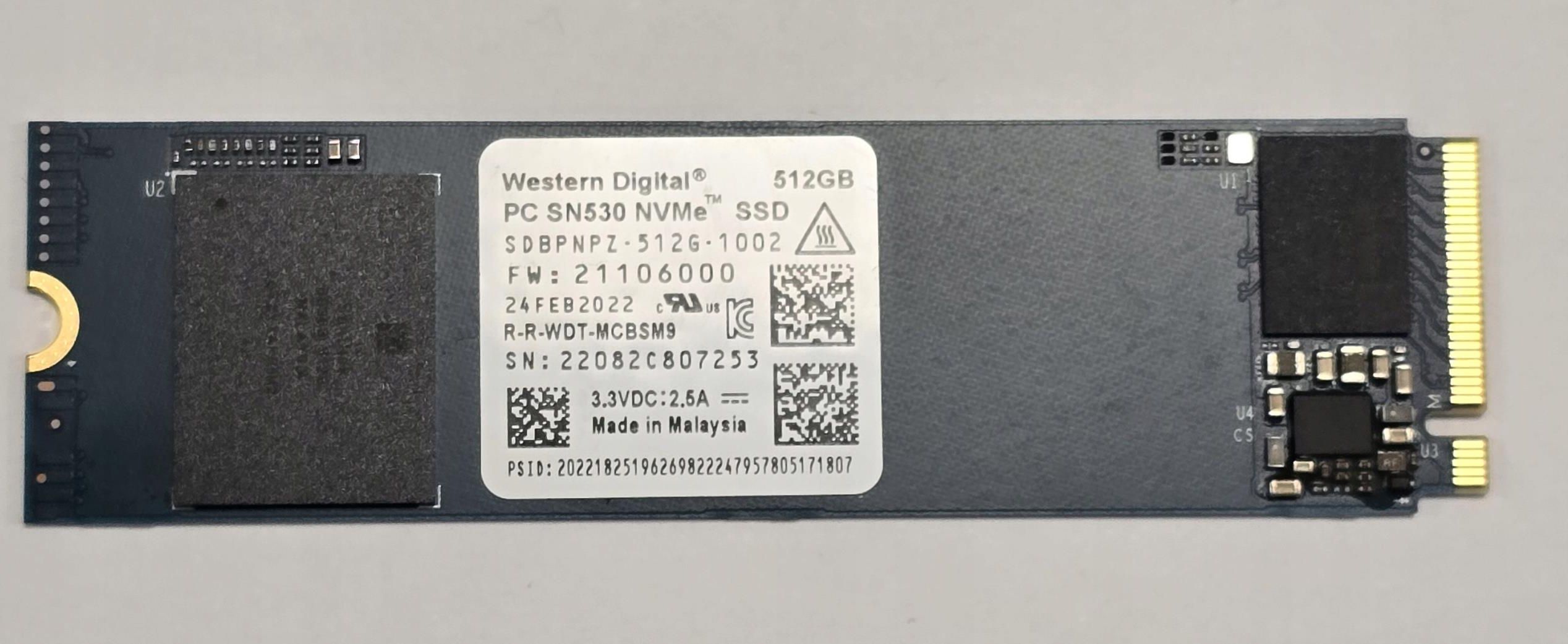 Dysk SSD Western Digital SN530 512GB M.2 2280 (SDBPNPZ512G