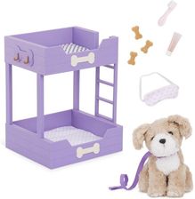Our Generation Łóżko Piętrowe Dla Lalek Z Pieskiem I Akcesoriami Pup Bunks Bd35350Z