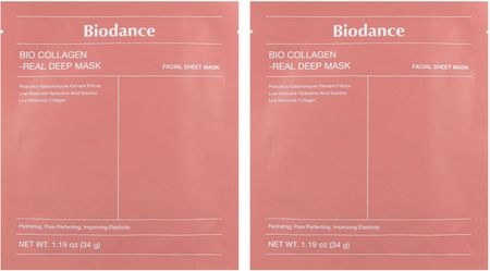 BIODANCE Bio-Collagen Real Deep Mask, 2x 34 g - kolagenowa maska do twarzy, zestaw 2 sztuk
