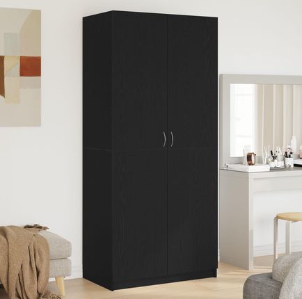 vidaXL Szafa Czarny Dąb 90X52X200Cm Z Drewna Inżynieryjnego (862436)