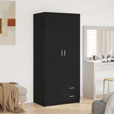 vidaXL Szafa Czarny Dąb 80X52X180Cm Z Drewna Inżynieryjnego (862437)