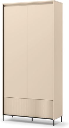 Lenart Trend Garderoba Tg 02 Szafa 2D1S Z Oświetleniem Led Beż Piaskowy Czarny Mat ()