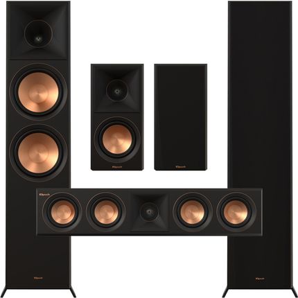 Zestaw kolumn do kina domowego 5.0 - Klipsch RP-8000F II + RP-500M II + RP-404C II Walnut