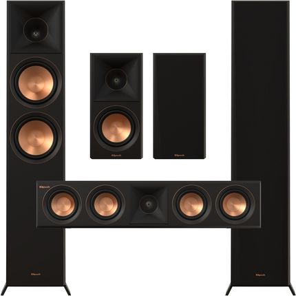 Zestaw kolumn do kina domowego 5.0 - Klipsch RP-6000F II + RP-500M II + RP-404C II Walnut