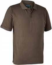 Zdjęcie Deerhunter Koszulka Polo Gunnar 8794 Brown Leaf Melange M - Słupca