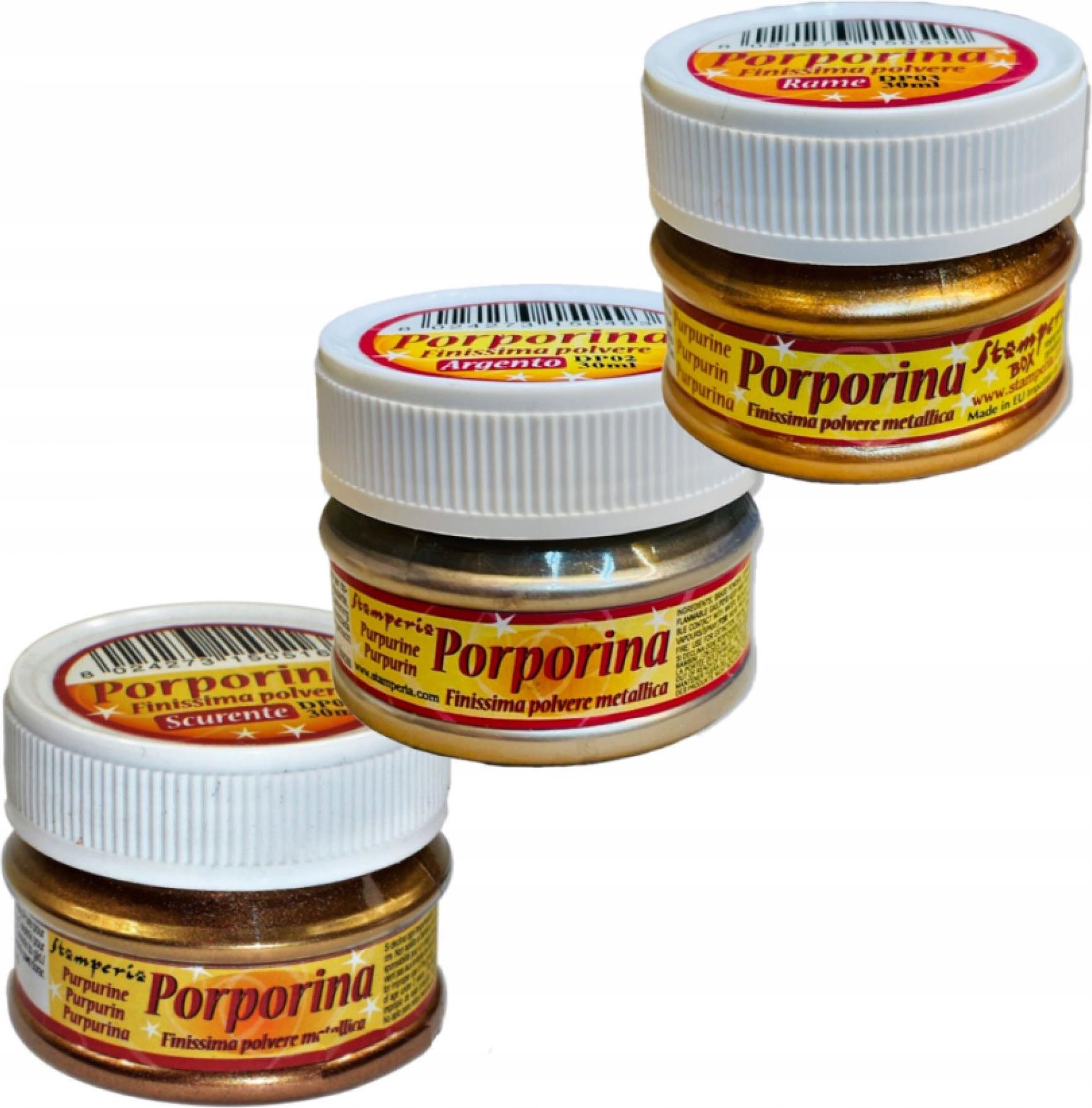 Porporina Fine Oro Stamperia DP01 - Vaso In Vetro 30 Ml - Per Paste Polimeriche, Candele E Craquelé - 5