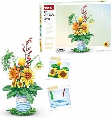 Woma Klocki Plastikowe Bukiet Kwiatów C0290-Ds