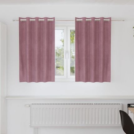 vidaXL Zasłony Blackout Z Oczkami 2 Szt. W Ciemnoróżowym Aksamicie 140x140cm
