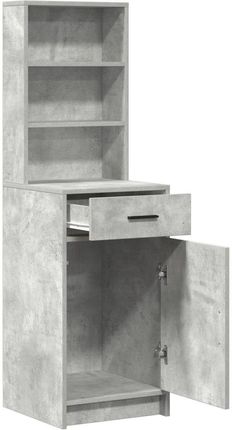 vidaXL Wysoka Szafka Szary Beton 40x41x135cm Płyta Wiórowa - zdjęcie 2