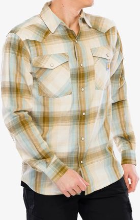 Koszula Carhartt Snap-Front Plaid Shirt - chalk