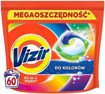 Kapsułki do prania kolorów Vizir All-in-1 Pods Color 60 szt.