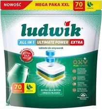 Zdjęcie Ludwik Tabletki Do Zmywarek All In One Ultimate Power Extra Lemon 70Szt. - Nekla