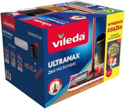 Zdjęcie Vileda Mop Płaski Ultramax Box + Książka Czarno-Czerwony (179941) - Żerków