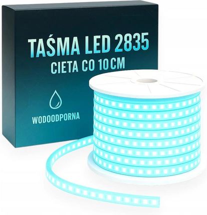 Taśma Led 2835 230v 10w Ice Blue Cięta Co 10cm Wodoodporna Bez Zasilacza