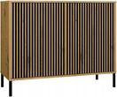 Selsey Komoda Kamaro 2D Slim Dąb Artisan Lamele Front Ryflowany