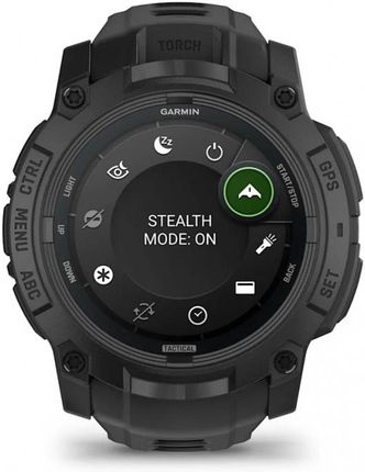 Instinct 3 50 mm AMOLED Tactical Czarny z czarnym paskiem