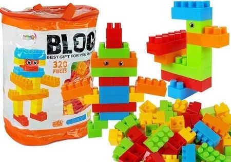 Lean Toys Duży Zestaw Klocki Konstrukcyjne W Worku 320El.