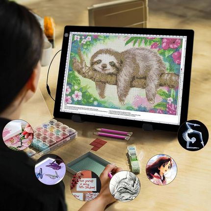 Renew Force Podświetlana Deska Tablica Kreślarska Tablet Graficzny Do Rysowania Led A3 - zdjęcie 3
